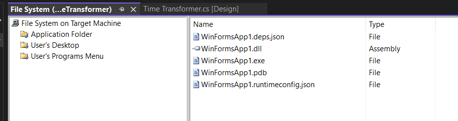 Debug文件夹下的所有文件添加到Application Folder